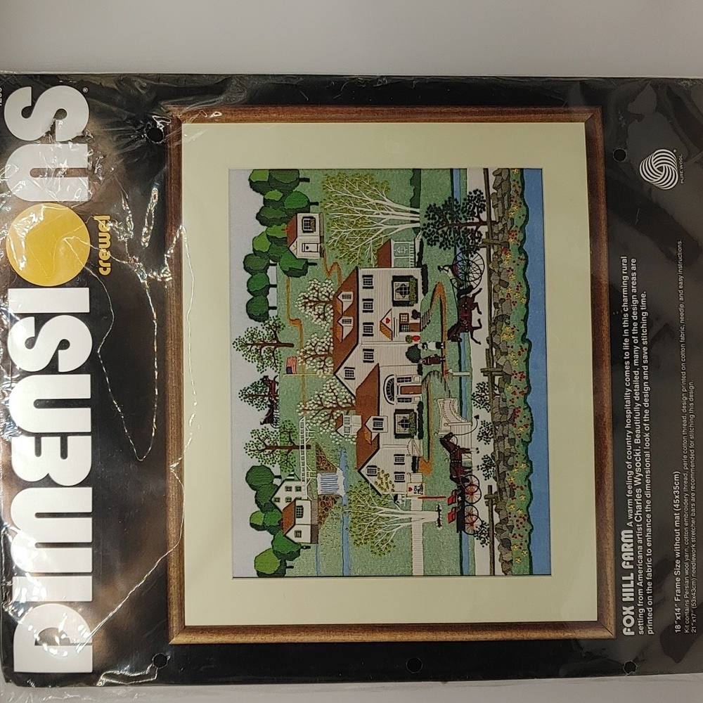 Dimensions fox hill farm crewel kit 1266